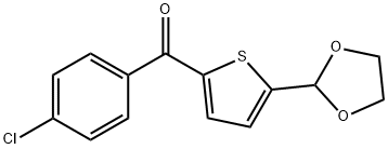 2-(4-CHLOROROBENZOYL)-5-(1,3-DIOXOLAN-2-YL)THIOPHENE Structure