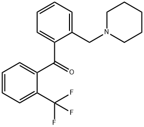 2-PIPERIDINOMETHYL-2'-TRIFLUOROMETHYLBENZOPHENONE Structure