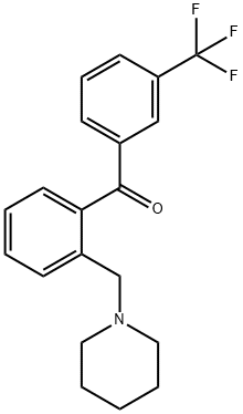 2-PIPERIDINOMETHYL-3'-TRIFLUOROMETHYLBENZOPHENONE Structure
