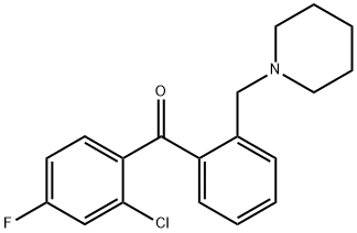 2-CHLORO-4-FLUORO-2'-PIPERIDINOMETHYL BENZOPHENONE 구조식 이미지