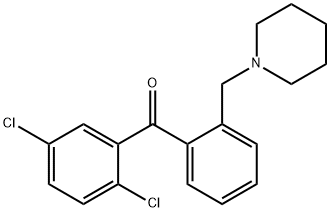 2,5-DICHLORO-2'-PIPERIDINOMETHYL BENZOPHENONE 구조식 이미지