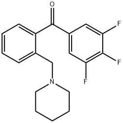 2-PIPERIDINOMETHYL-3',4',5'-TRIFLUOROBENZOPHENONE 구조식 이미지