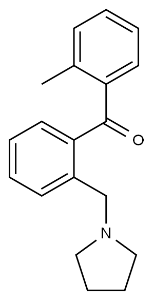 2-METHYL-2'-PYRROLIDINOMETHYL BENZOPHENONE Structure