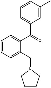 3'-METHYL-2-PYRROLIDINOMETHYL BENZOPHENONE Structure