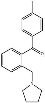 4'-METHYL-2-PYRROLIDINOMETHYL BENZOPHENONE 구조식 이미지