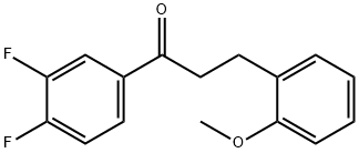 3',4'-DIFLUORO-3-(2-METHOXYPHENYL)PROPIOPHENONE Structure