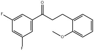 3',5'-DIFLUORO-3-(2-METHOXYPHENYL)PROPIOPHENONE 구조식 이미지