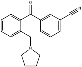 3'-CYANO-2-PYRROLIDINOMETHYL BENZOPHENONE 구조식 이미지