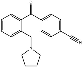 4'-CYANO-2-PYRROLIDINOMETHYL BENZOPHENONE 구조식 이미지