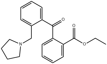 2-CARBOETHOXY-2'-PYRROLIDINOMETHYL BENZOPHENONE 구조식 이미지