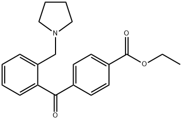 4'-CARBOETHOXY-2-PYRROLIDINOMETHYL BENZOPHENONE 구조식 이미지