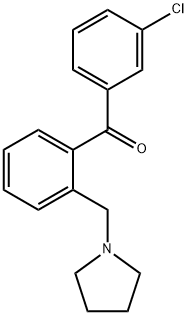 3'-CHLORO-2-PYRROLIDINOMETHYL BENZOPHENONE Structure