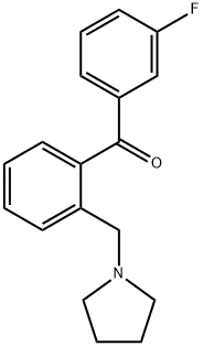 3'-FLUORO-2-PYRROLIDINOMETHYL BENZOPHENONE Structure