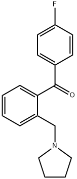 4'-FLUORO-2-PYRROLIDINOMETHYL BENZOPHENONE Structure