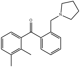 2,3-DIMETHYL-2'-PYRROLIDINOMETHYL BENZOPHENONE Structure