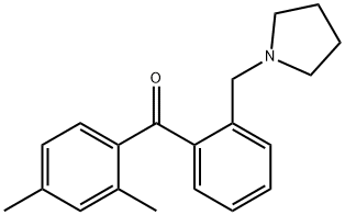 2,4-DIMETHYL-2'-PYRROLIDINOMETHYL BENZOPHENONE 구조식 이미지