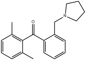 2,6-DIMETHYL-2'-PYRROLIDINOMETHYL BENZOPHENONE 구조식 이미지