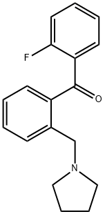 2-FLUORO-2'-PYRROLIDINOMETHYL BENZOPHENONE Structure