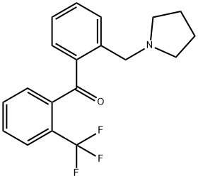 2-PYRROLIDINOMETHYL-2'-TRIFLUOROMETHYLBENZOPHENONE Structure