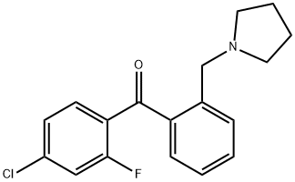 4-CHLORO-2-FLUORO-2'-PYRROLIDINOMETHYL BENZOPHENONE Structure