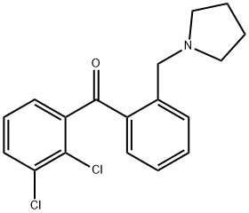2,3-DICHLORO-2'-PYRROLIDINOMETHYL BENZOPHENONE Structure