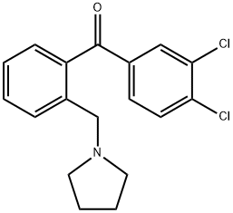 3,4-DICHLORO-2'-PYRROLIDINOMETHYL BENZOPHENONE Structure