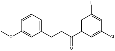 3'-CHLORO-5'-FLUORO-3-(3-METHOXYPHENYL)PROPIOPHENONE Structure