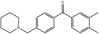 3,4-DIMETHYL-4'-PIPERIDINOMETHYL BENZOPHENONE 구조식 이미지