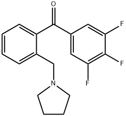 2'-PYRROLIDINOMETHYL-3,4,5-TRIFLUOROBENZOPHENONE Structure