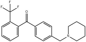 4'-PIPERIDINOMETHYL-2-TRIFLUOROMETHYLBENZOPHENONE Structure