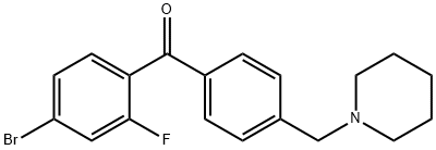 4-BROMO-2-FLUORO-4'-PIPERIDINOMETHYL BENZOPHENONE Structure