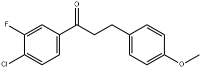 4'-CHLORO-3'-FLUORO-3-(4-METHOXYPHENYL)PROPIOPHENONE Structure