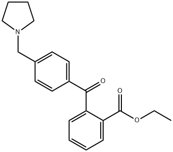2-CARBOETHOXY-4'-PYRROLIDINOMETHYL BENZOPHENONE Structure