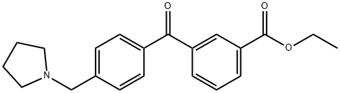 3-CARBOETHOXY-4'-PYRROLIDINOMETHYL BENZOPHENONE Structure