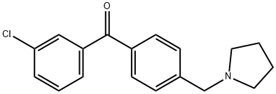 3-CHLORO-4'-PYRROLIDINOMETHYL BENZOPHENONE Structure