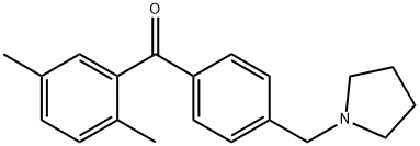 2,5-DIMETHYL-4'-PYRROLIDINOMETHYL BENZOPHENONE Structure