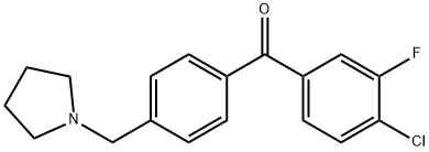 4-CHLORO-3-FLUORO-4'-PYRROLIDINOMETHYL BENZOPHENONE Structure