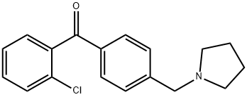 2-CHLORO-4'-PYRROLIDINOMETHYL BENZOPHENONE 구조식 이미지