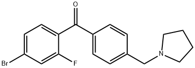 4-BROMO-2-FLUORO-4'-PYRROLIDINOMETHYL BENZOPHENONE Structure