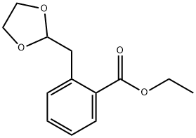 ETHYL 2-(1,3-DIOXOLAN-2-YLMETHYL)BENZOATE Structure