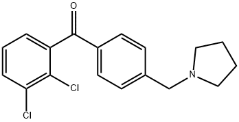 2,3-DICHLORO-4'-PYRROLIDINOMETHYL BENZOPHENONE 구조식 이미지
