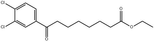 ETHYL 8-(3,4-DICHLOROPHENYL)-8-OXOOCTANOATE 구조식 이미지