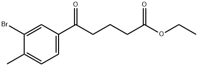 ETHYL 5-(3-BROMO-4-METHYLPHENYL)-5-OXOVALERATE Structure