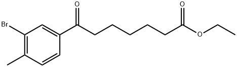 ETHYL 7-(3-BROMO-4-METHYLPHENYL)-7-OXOHEPTANOATE Structure