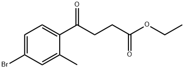 ETHYL 4-(4-BROMO-2-METHYLPHENYL)-4-OXOBUTYRATE 구조식 이미지