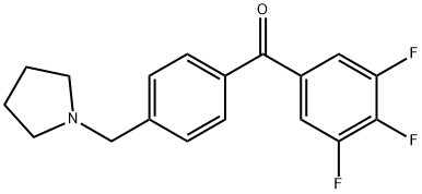 4'-PYRROLIDINOMETHYL-3,4,5-TRIFLUOROBENZOPHENONE 구조식 이미지