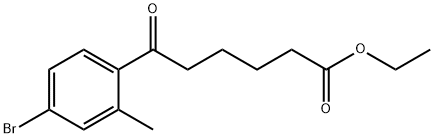 ETHYL 6-(4-BROMO-2-METHYLPHENYL)-6-OXOHEXANOATE Structure