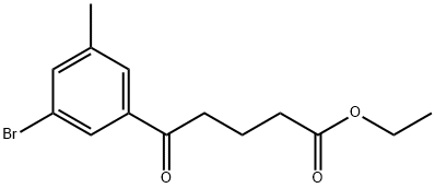 ETHYL 5-(3-BROMO-5-METHYLPHENYL)-5-OXOVALERATE Structure