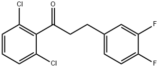 2',6'-DICHLORO-3-(3,4-DIFLUOROPHENYL)PROPIOPHENONE Structure