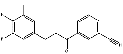 3'-CYANO-3-(3,4,5-TRIFLUOROPHENYL)PROPIOPHENONE 구조식 이미지